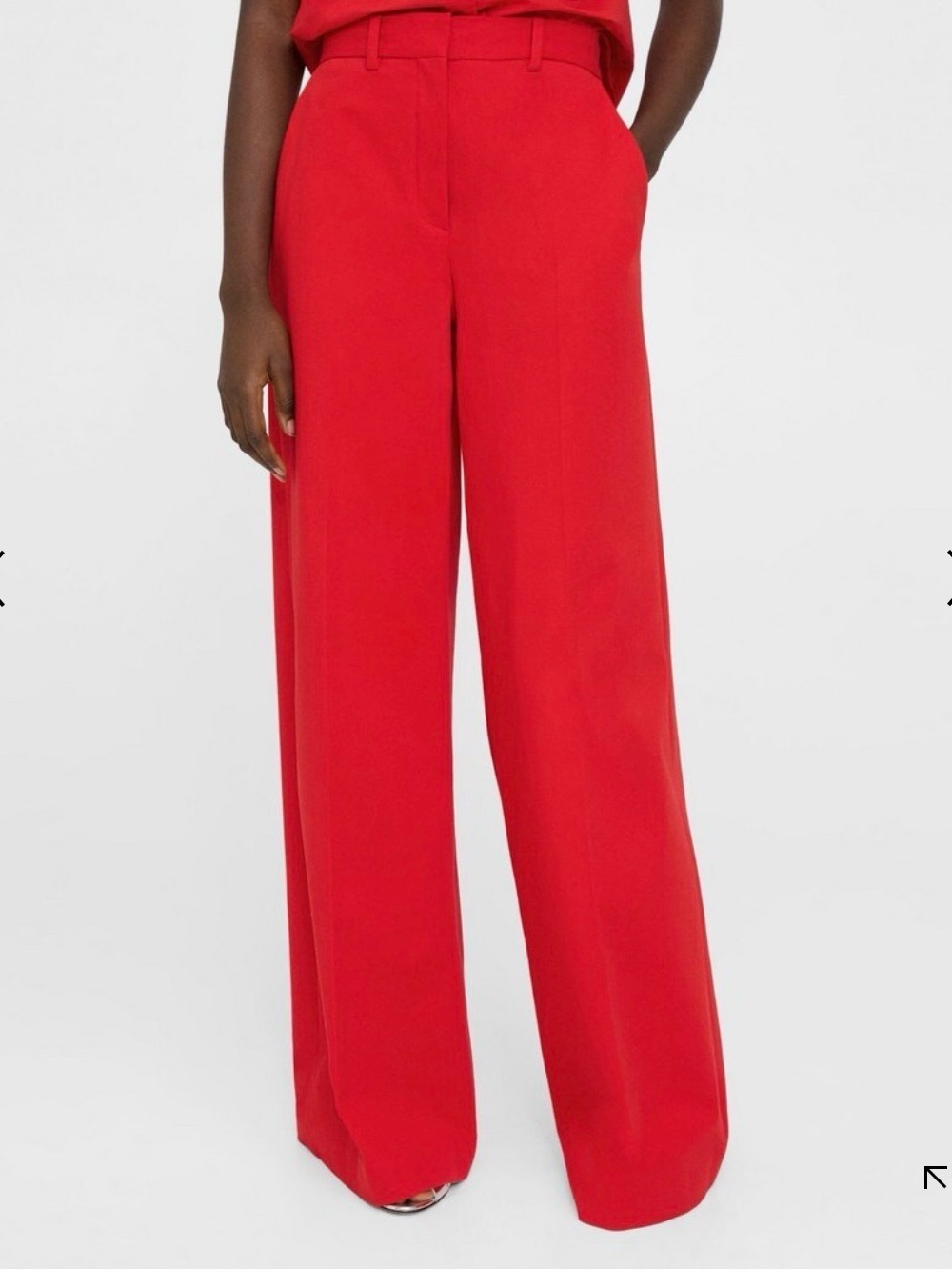MWT Theory Red Wide-Leg Trousers